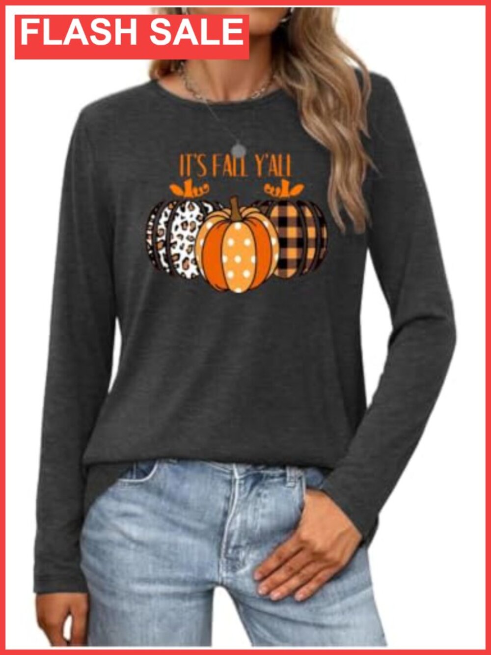 Women's It's Fall Y'all Long Sleeve Graphic Tee